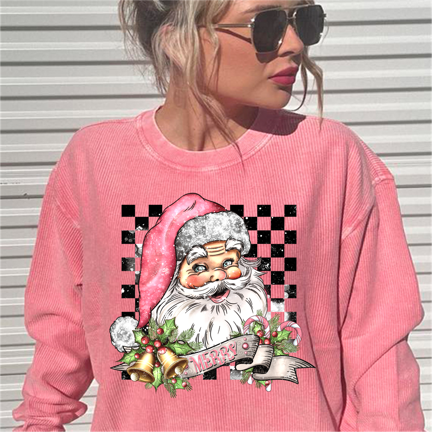 Vintage Santa Claus Conch Corded Sweatshirt